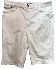 Vintage Ralph Lauren Lauren Jeans Co. Womens Denim Bermuda Shorts Size 12 White
