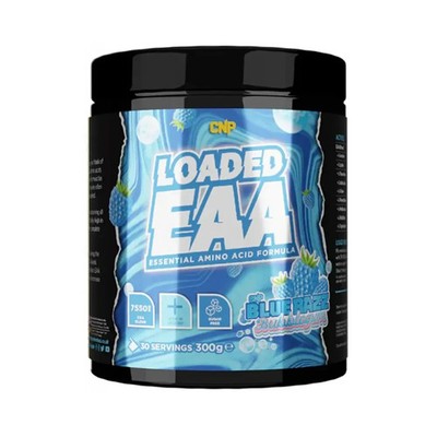 CNP Loaded EAA Blue Razz Bubblegums 300g / 30 serv 12/26 + Proben