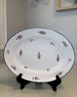 Made in Italy Beautifully Handpainted White W/Pink Roses Ceramic 15” Platter EUC — photo 1