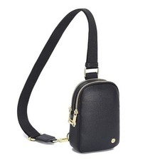 Anti Theft Crossbody Bag for Women, Small RFID Blocking Sling Large Black