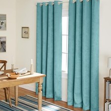 Lustre Solid Heavyweight Textured Sateen Indoor Curtains, Room Darkening