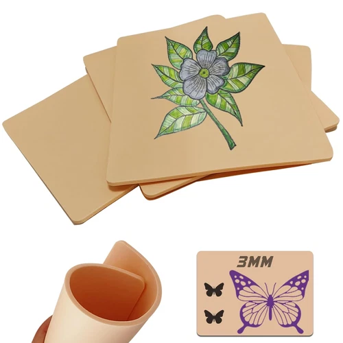 3Pcs 3Mm Thick Tattoo Practice Skin, 7.4 X 5.6 Inch Double-Sided Soft Silicone F image 10