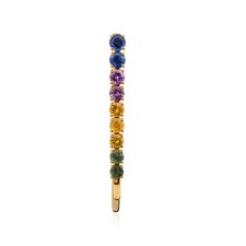 Accessoire pince à cheveux multi saphir naturel 3,12 ct or massif jaune 18 carats bijoux