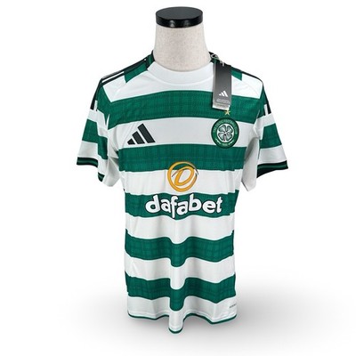 Adidas Celtic FC 2024-25 Home Jersey Green White Hoops Mens Medium