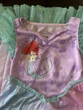 Disney Princess Ariel Little Mermaid Costume Nightgown Gown Pajamas NWT, 5t