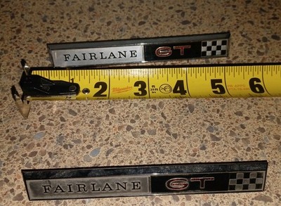 1966-67 FORD FAIRLANE GT DOOR PANEL EMBLEM C6OB-63208A04 FOMOCO GREAT CONDITION.