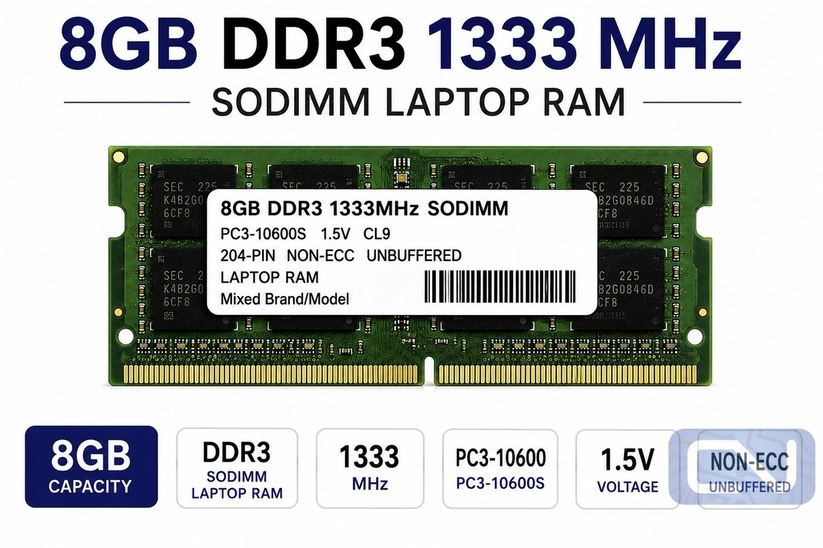 8gb Ddr3 1333 Ecc In Computer Memory (Ram) for sale | eBay