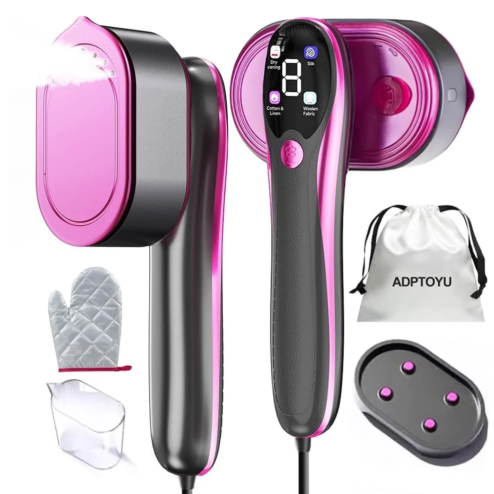 2-in-1 Steamer & Iron for Clothes, Portable Handheld Garment Steamer with LED...