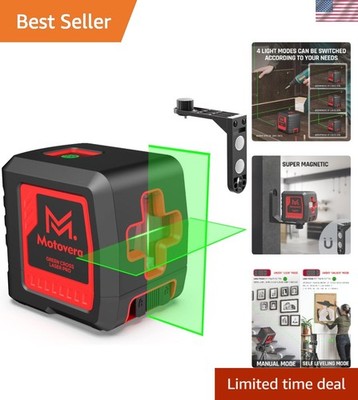 Self-Leveling Laser Level, 100Ft Green Cross Line Rotary Laser Tool - 4 Brigh...