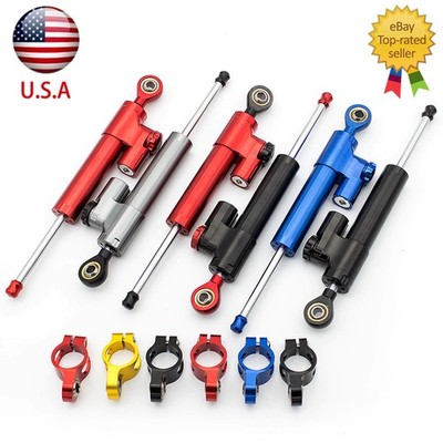 255mm Adjustable CNC Steering Damper Stabilizer Linear Reversed Universal Racing