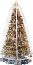 10 Ft Upright Christmas Tree Storage Bag Clear Extra Large Holiday Decor Cover