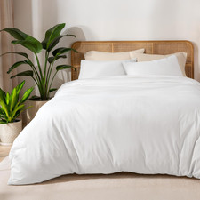 100 Organic Cotton Jersey Duvet Cover Set - Full/Queen Size - Ultra Soft - 100