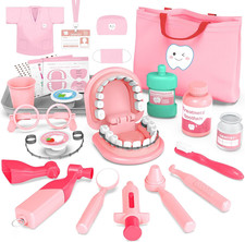 Dentist Play Set for Girls 3-5 - Doctor Kit Toy Gifts for 3 4 Year Old Toddler G