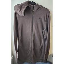 Nike Zip Up Women's Long Brown Hoodie Sweatshirt Sz XL Y2K Athletic Fit