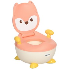 Fox Shaped Potty Training Seat for Toddlers - Pink, Non-Slip, Easy Clean