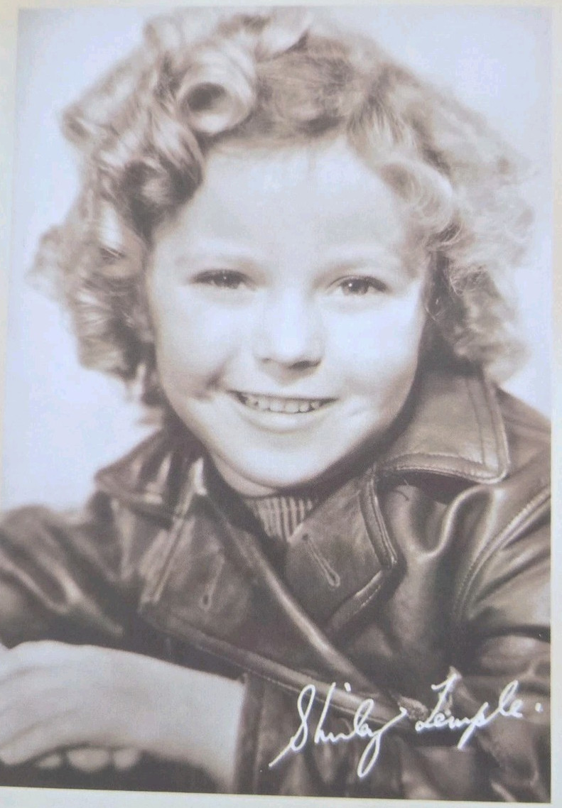 Shirley Temple Reproduction Signature Autograph Photograph Retro Postcard