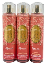 Bath & Body Works Lot of 3 Bottles Disney Princess Moana Fragrance Mist Spray 8
