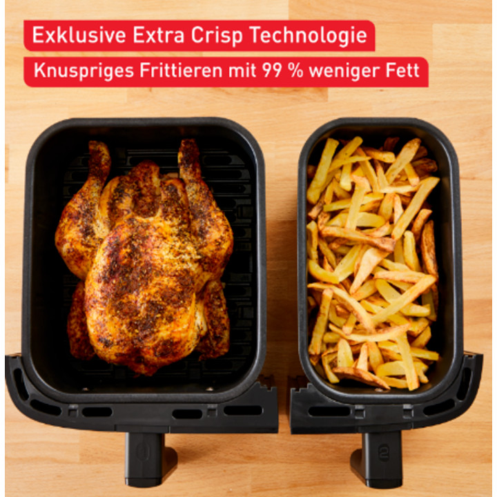 Tefal Dual Easy Fry Essential EY901N – Doppel-Heißluftfritteuse, 8,3 L, 2700 W Ansicht 6
