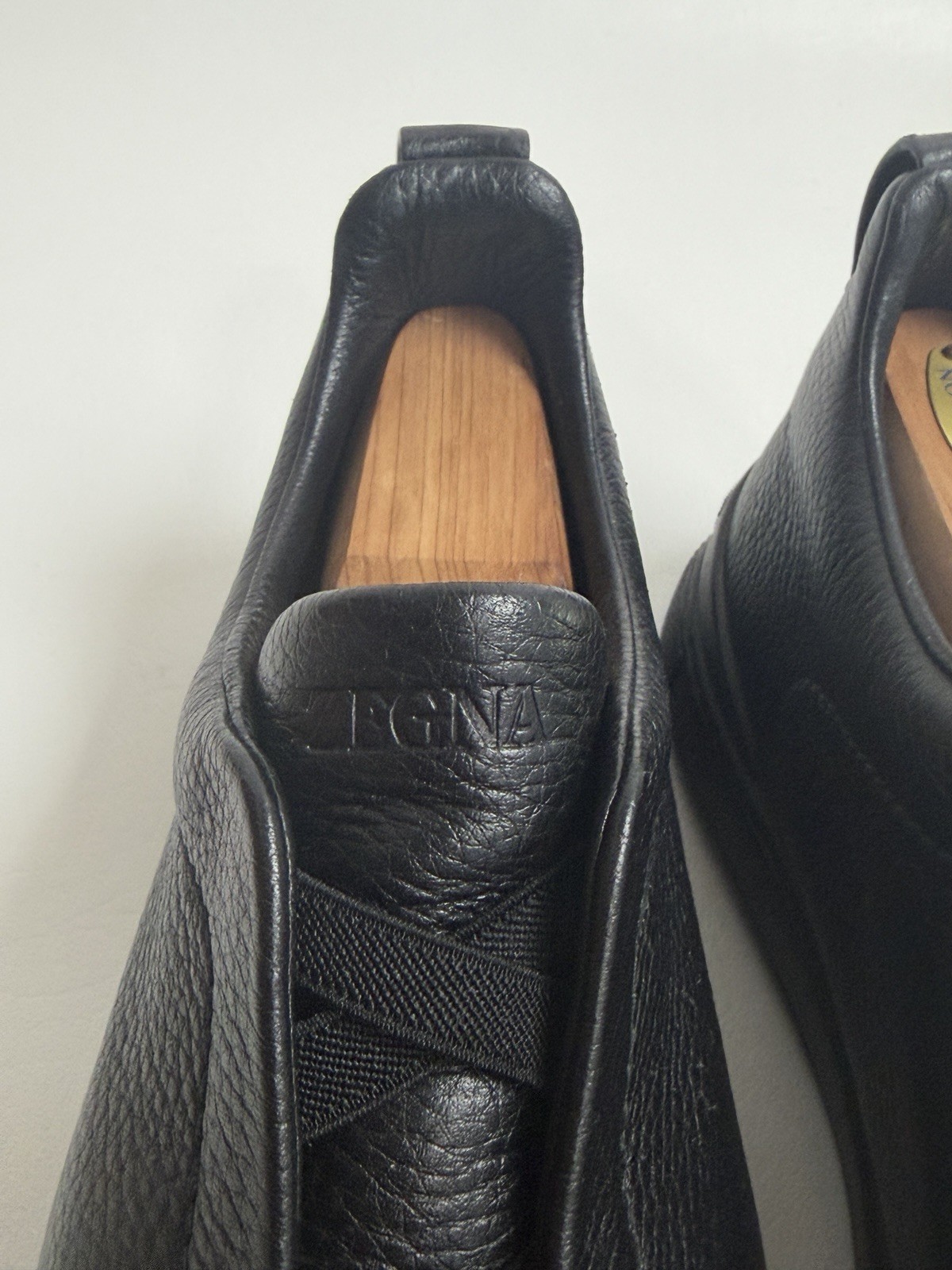 ZEGNA Triple Stitch Deerskin Sneakers Size 10  RETAIL $1190 Black image 4