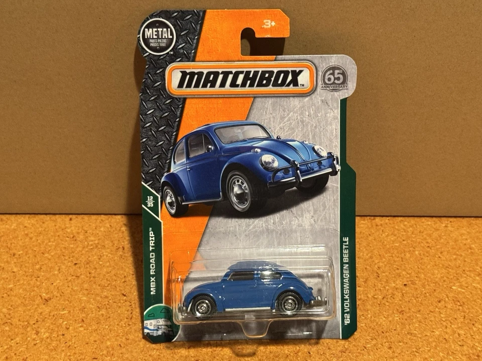 Lote de 3 Volkswagen VW Escarabajo 1962 Matchbox Rojo Azul Rosa Foto 2 de 4