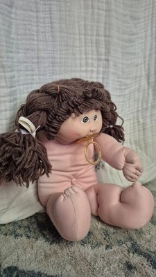 Vintage 1985 Cabbage Patch Kid - Girl With Brown Pigtails & Pacifier!