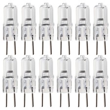 12 x Halogen Stiftsockellampen 50Watt GY6,35 12V Klar 2000h Warmweiß dimmbar