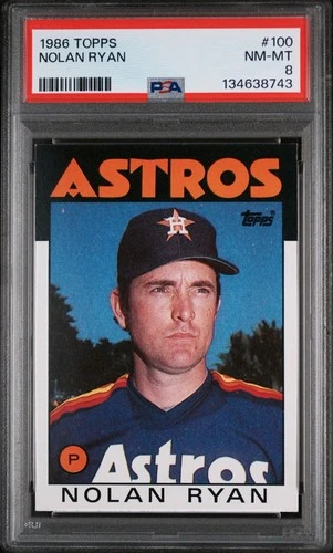 1986 Nolan Ryan PSA 8.0 Topps #100 Gem Mint Astros
