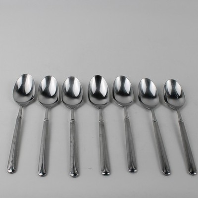 Set Aus 7 Hampton Silversmiths Perivale (Edelstahl) Suppenlöffel 8'' Lang