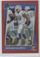 2021 Panini Donruss Optic Rated Rookie Red Prizm 81/99 Rashawn Slater #263 v9t