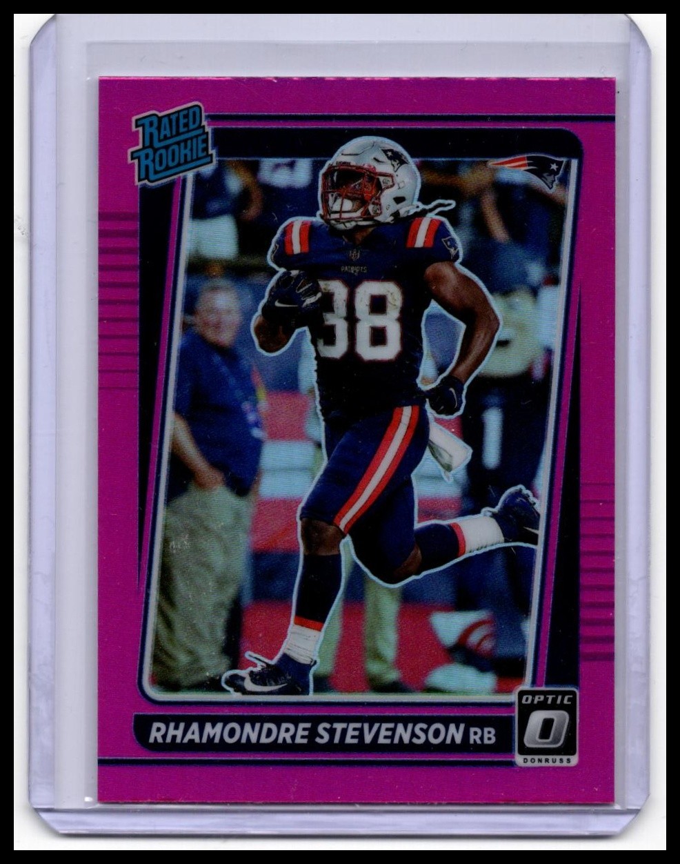 2021 Donruss Optic Rhamondre Stevenson Pink Rated Rookie #237 Patriots