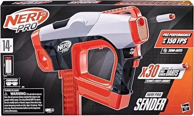 Nerf Pro Sender Half-Length Semi Auto Dart Blaster, 30 Nerf Pro Half-Length Dart