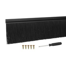 Spazzatrice inferiore porta 39"L x 3"W supporto alluminio forma H 2 pollici spazzola PP nero