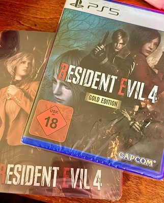 PS5: RESIDENT EVIL 4   - * Gold Edition *   (Spiel UND Steelbook) - NEU, OVP !!!