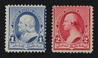 CKStamps: US Stamps Collection Scott#219 220 1c 2c Unused NG
