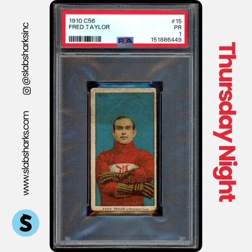 1910 C56 HOCKEY SERIES #15 FRED TAYLOR PSA 1
