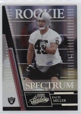 2007 Playoff Absolute Memorabilia Rookie Spectrum Silver 62/100 Zach Miller nd3
