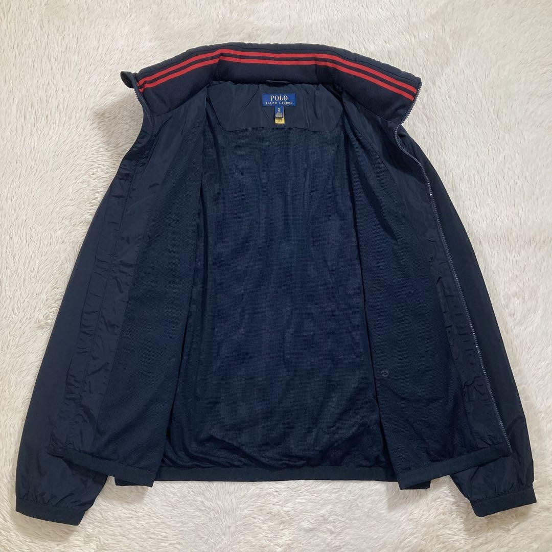 Polo Ralph Lauren giacca cappotto zip uomo taglia XL logo pony blu navy