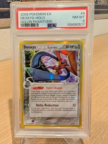 2006 Pokemon EX Deoxys (Defense Form) #4 Holon Phantoms Holo PSA 8 NM-MT