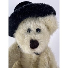 Boyds Collection The Archive Series Teddy Bear Black Top Hat Bow Tie Plush Toy