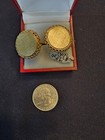 Very Large 14k solid gold cufflinks vintage not engraved 11+ Grams — photo 2