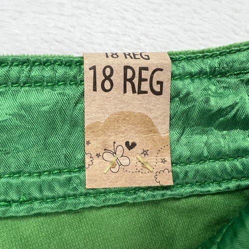 Limited Too VTG Y2K Jeans Green Velvet Bootcut 28x30 Tweens Sz 18 Colorful - Picture 15 of 22