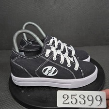 Heelys Skate Shoes Boys Sz 4 Black White Lace Up Roller Blade Sneakers