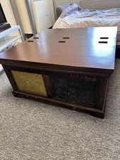 Unikat Indische Truhe Tisch massiv Aufbewahrung Braun Gold