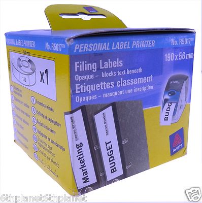 Original Avery R5017 110 x Ablageetiketten 190 x 56 mm