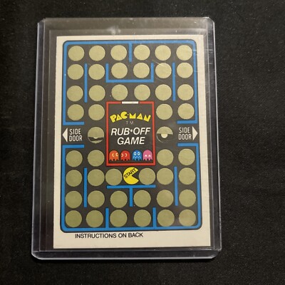 1980 Fleer Midway Pac-Man Rub-off Game Card Excellent Condition As Pics  