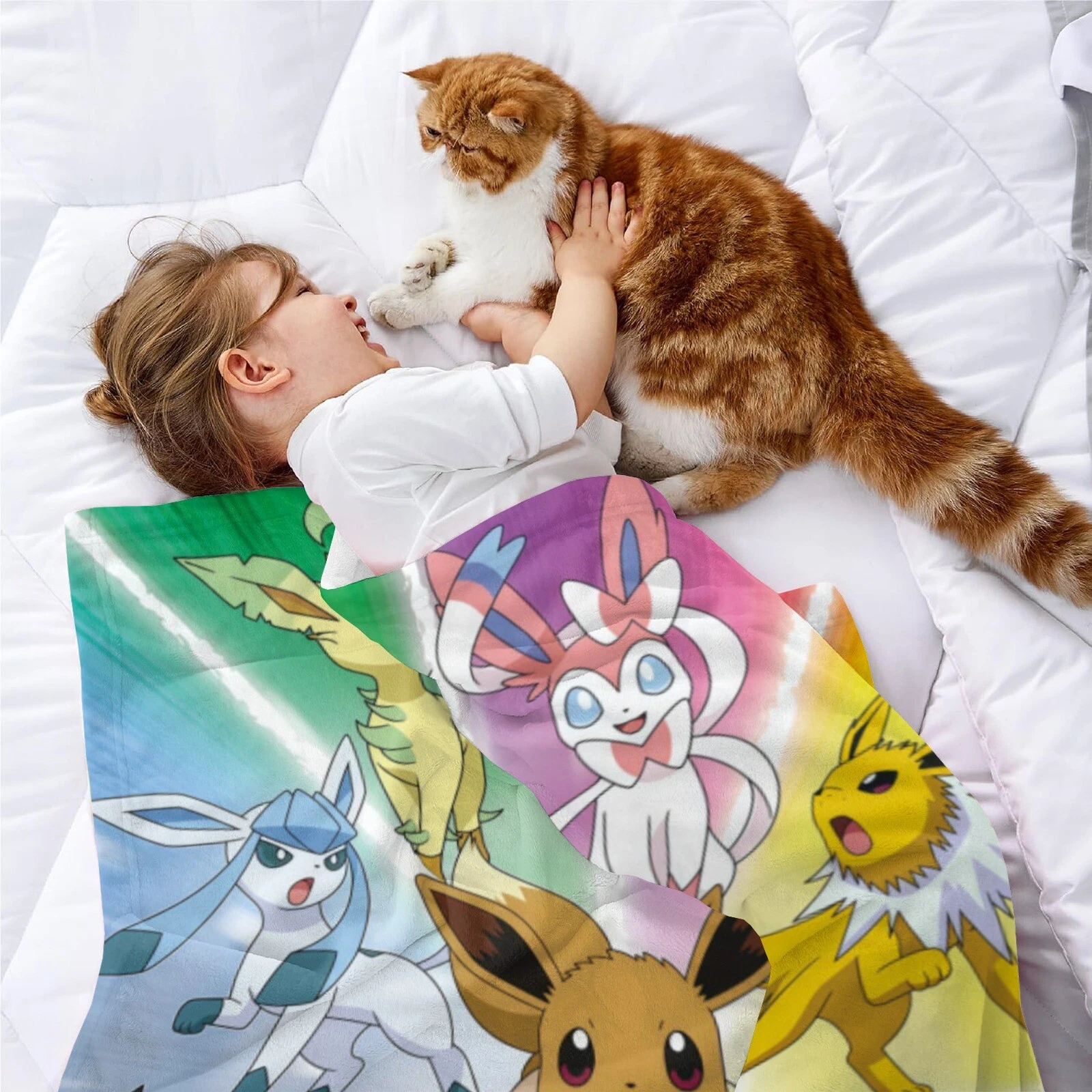 Eevee Blanket Soft Bed Sofa Couch Throw Cozy Lightweight Birthday Gift