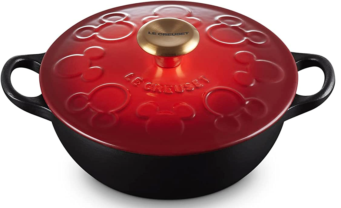 Le Creuset Disney Mickey Mouse Marmite Pot 18cm 1300mL Cherry Red