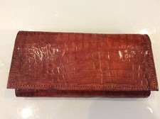 Bobby Blue Nyc Womens New Genuine Alligator Brown Wallet $ 129.00