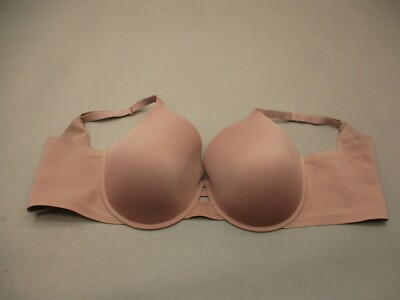 40DD AUDEN Womens Beige Lined Underwire Back Closure Full Coverage Demi Bra 6L