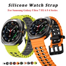 Silicone Sport NO Gaps Ocean Band For Samsung Galaxy Watch 7 6 5 4 FE Ultra 47mm